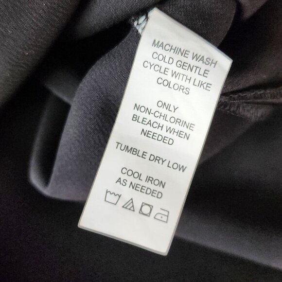 NWT Eloquii Black Satin Off The Shoulder Cowl Neck Blouse Top Womens 28 - Picture 9 of 13